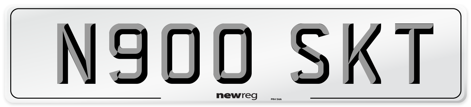 N900 SKT Number Plate from New Reg